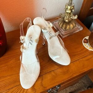 Ellie Clear 6 inch Platform Heels! Pageants, swim, fitness, party